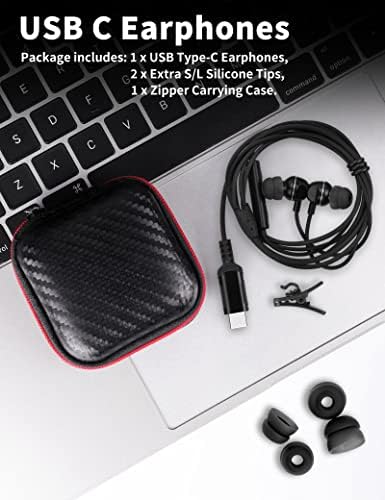 Titacute USB C אוזניות לסמסונג S22 S21 S20 Fe A53 משודרג אוזניות קוויות מגנטיות מסוג C מגנט