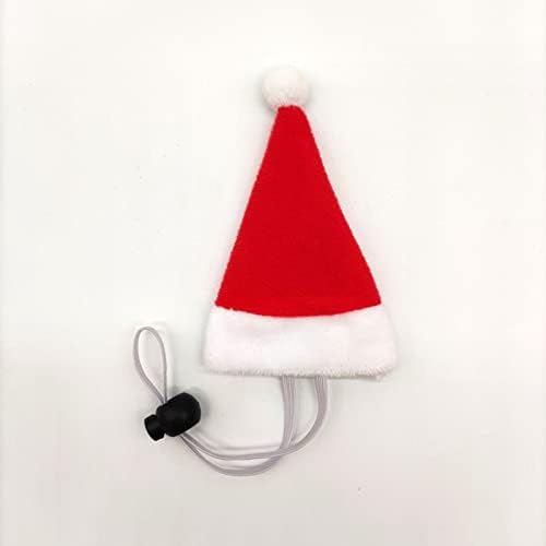 חג המולד כובע עוף לחיות מחמד צעיף 1 סט מיני אדום ירוק סנטה כובע צעיף חג המולד כובע חיה קטן עם רצועת