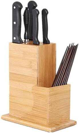 מטבח במבוק סכין בעל מקלות אכילה אחסון מדף אחסון מדף כלי מחזיק במבוק סכין בלוק סטנד מטבח אבזרים
