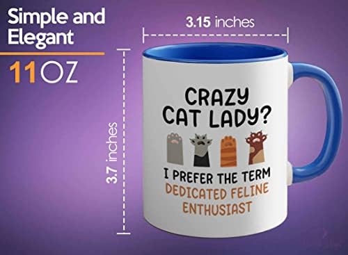 בועת חיבוקים חתול בעל 2 טון כחול ספל 11 עוז-ייעודי חתולים-חתול נשים כיף חתול הורים דברים ליידי כפות לחיות