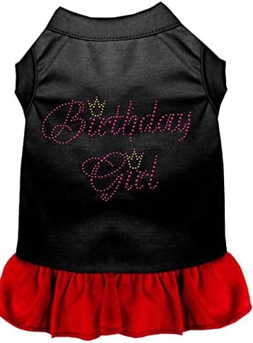 מוצרי חיית מחמד מיראז 'יום הולדת ילדת ריינסטון שמלה, 3x-גדולים, שחור
