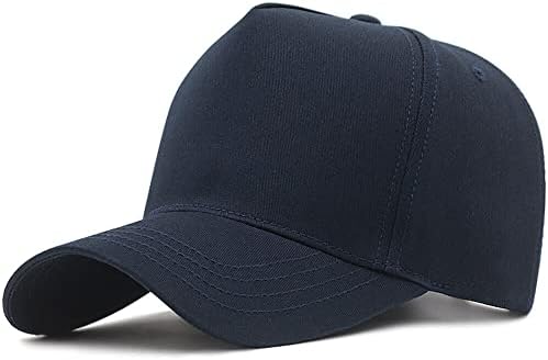 Xxl 62-65 סמ גדול גדול מכסה בייסבול 5 פאנל, כובע מובנה של כותנה כותנה רגילה