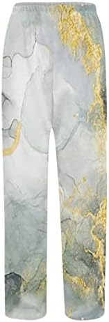 מכנסי Gdjgta עם כיסים לנשים הדפסים מותניים מזדמנים מכנסיים רופפים מכנסיים נוחים מכנסי טרנינג נוחים