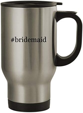 מתנות Knick Knack bridemaid - 14oz נירוסטה hashtag ספל קפה, כסף