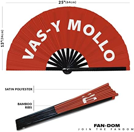 Vas-y Mollo Hand Fan Fantable Bamboo מעגל ידני מאוורר איסור פרס