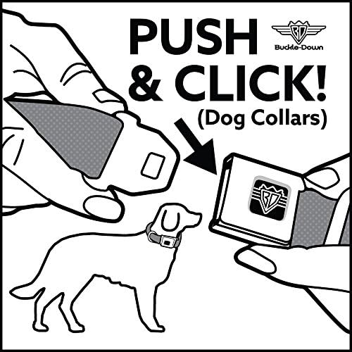 צווארון כלב אבזם חגורת בטיחות הארי פוטר גריפינדור משובץ אדום משובץ זהב 9.5 עד 13 אינץ 'ברוחב 1.0 אינץ'
