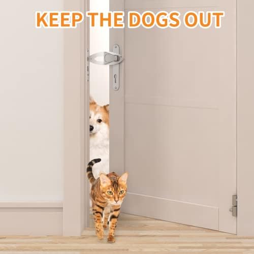 1 pcs תפס מחזיק דלת חתול, Libbepet Flex Latch Stack Stupper עם רצועה מתכווננת 2.5-6 ברוחב דלת