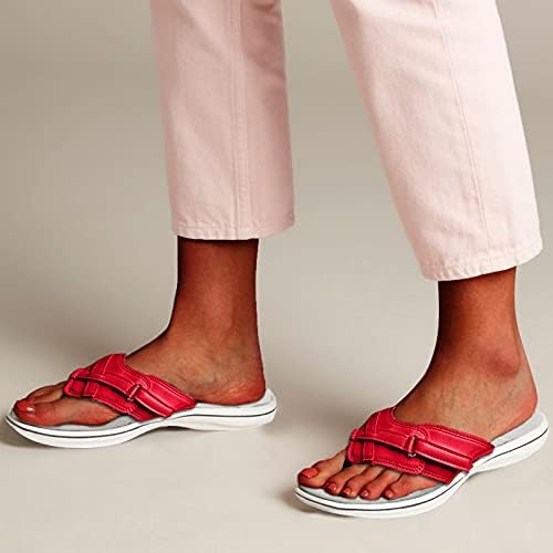 סנדלים לנשים אופנת קיץ קליפ קליפ בוהן נעל כפכפים נוחים הליכה חוץ חוף סנדלים שטוחים