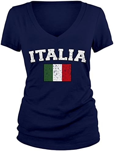 דגל איטלקי של אמדסקו ג'וניור, דגל איטליה, Love Italia V-Neck חולצה