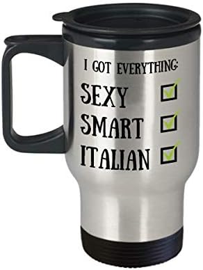ספל נסיעות איטלקי איטליה גאווה מתנה סקסית חכמה מצחיקה לספלי תה קפה 14oz נירוסטה