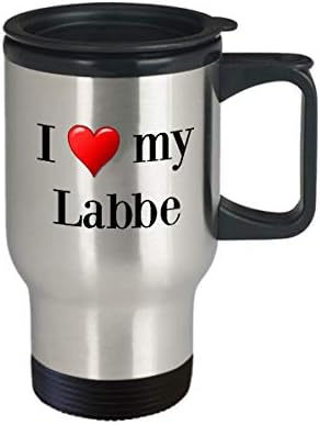 ספל נסיעות Labbe - פלדת אל חלד מבודדת תרמית Beagle Labrador Mix Mix Lover Lover Coffe