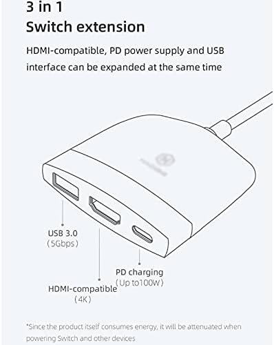 CHYSP תחנת עגינה ניידת רב-פונקציונלית USB C עד 4K HDMI תואם USB 3.0 PD עבור MacBook Pro