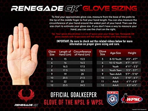 Renegade GK מהדורה מוגבלת כפפות שוער כדורגל סוררות עם מיקרו-שומר פרו-טק אצבעות ו -4+3 ממ ג'יגה אחיזה