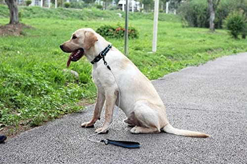 רצועת כלבים של כלב לחסוך יודוטה, עופרת כבל פלדה בגובה 4 רגל עם ידית רופפת רכה רכה, רצועות כלבים אטומות למים יציבות