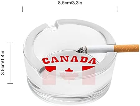 דגל מייפל קנדה סיגריות גביש סיגריות וסיגרים מחזיק מגש אפר מארז עגול עגול מקורה עיצוב חיצוני