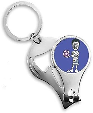 שחקן כדורגל אורוגוואי קריקטורה מומיה ציפורניים טבעת ניפר טבעת מפתח בקבוקי שרשרת פותחן