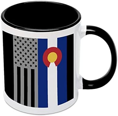 דגל אמריקני דגל קרמיקה ספל קריאייטיב שחור בתוך כוס קפה ספלי ידית עמידה מתנות ייחודיות