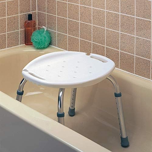 קארקס מתכוונן אמבטיה ומקלחת מושב-מקלחת שרפרף-אלומיניום אמבטיה מושב - מקלחת כיסא עם ידית, 300 קילו משקל