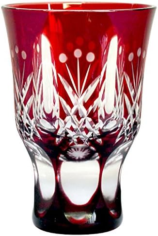 Tajima Glass Meimi Tamayarai Sake Cup, אדום