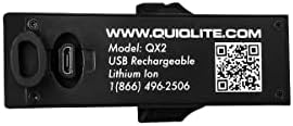 Quiqlitex2 טקטי אדום/לבן נטולת כיס LED, לומן 20-200, דיור אלומיניום