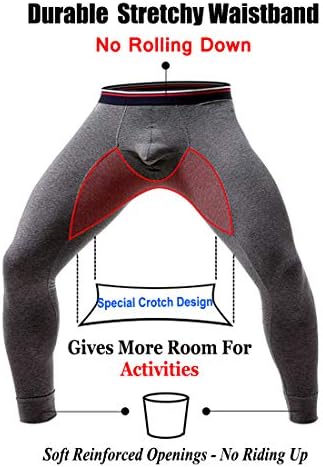 מכנסי הלבשה תחתונים תרמית של Usuikia מכנסיים תרמיים תחתונים של ג'ונס ארוכים עם שקית נפרדת