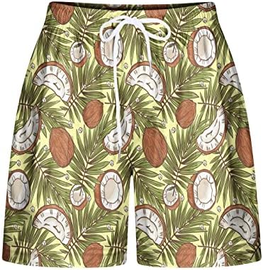 נשים לוח מכנסיים קצרים טרופי הוואי חוף בגד ים עצמאות יום מודפס קיץ ספורט מזדמן קצר מכנסיים