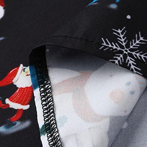 חולצות חג מולד xxbr לגברים, כפתור שרוול ארוך למטה מטה חג המולד אייל עץ שלג איש הדפס עסקים מזדמנים חולצה חולצות