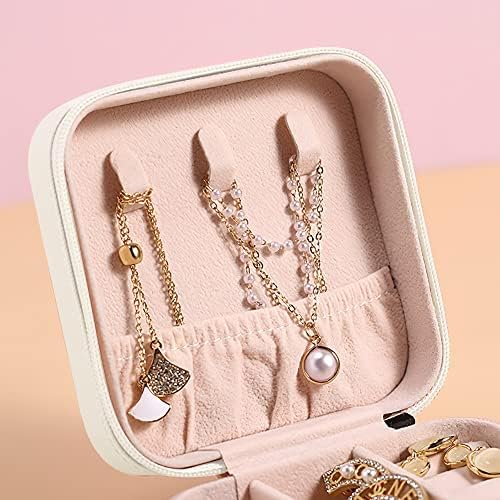 תיבת תכשיטים משובחת מארגן מיני מארגן תצוגה ניידת מארז אחסון לטבעות מתנות שרשרת מתנות לבנות נשים לבנות