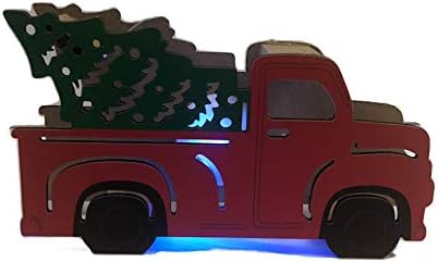 בית חג המולד של GBI LED LED וינטג 'נורית עץ משאית אדומה