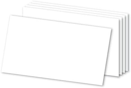 אופיס דיפו כרטיסי אינדקס ריקים מותג, 3 איקס 5, לבן, חבילה של 100