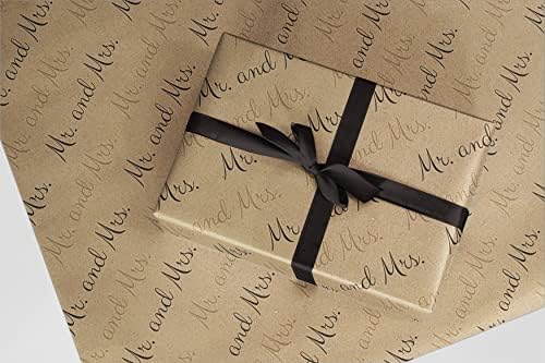 מר וגברת מתנה לחתונה לעטוף על נייר קראפט-24 איקס 10'