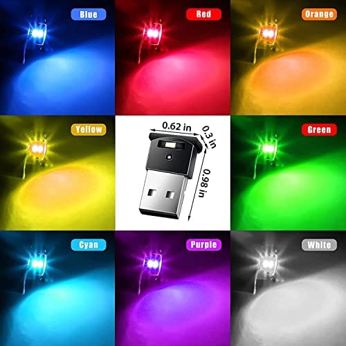 LinkStyle Mini USB LED אווירה אור, אורות אטמוספרה של רכב RGB, 5V חכמים 8 צבעים בהירות מתכווננת למקלדת נייד