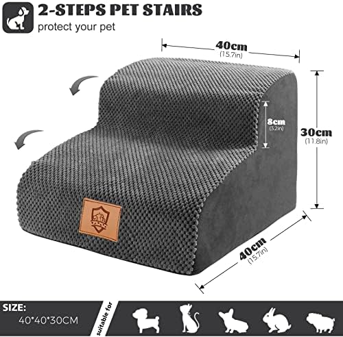 מדרגות כלבים מפלסטיק של קפיקו 4 שכבות, מדרגות לחיות מחמד רחבות מחמד ומדרגות חיות מחמד בצפיפות גבוהה 2 שכבות,