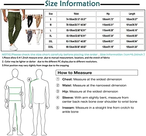 מכנסי טרנינג Xiaxogool לגברים, מכנסי מטען לגברים מכנסיים מזדמנים רציצות אופנה ספורט מכנסיים ארוכים