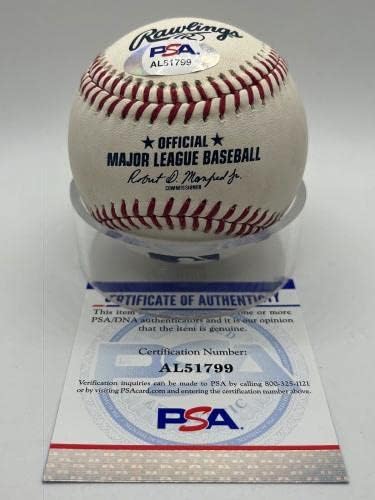 טום ורדוצ'י ספורטי חתימה חתום על חתימה רשמית MLB בייסבול PSA DNA - כדורי בייסבול חתימה