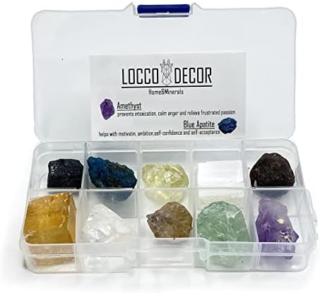 Deco Decor Locco דגימה מחוספסת טבעית מגוונת מערבות מערבות סט מתנה ריפוי רייקי וויקקה צ'אקרה קריסטל ריפוי