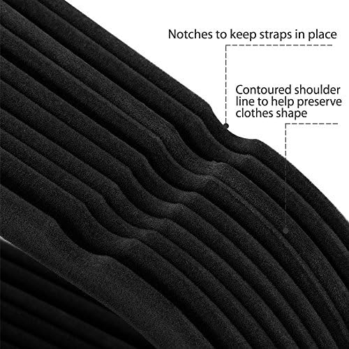 Yeaheetech 100 חבילה ללא החלקה מתלהבים קטיפה - קולבים סטנדרטיים תליונים חליפת בגדים תליוני קולבים