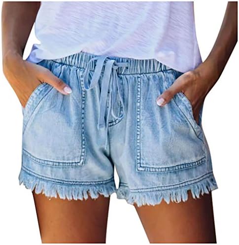 מכנסיים קצרים לנשים מזדמנים אלסטיים אלסטיים מכנסיים קצרים נוחים בקיץ רחב רגל מכנסיים קצרים מכנסיים
