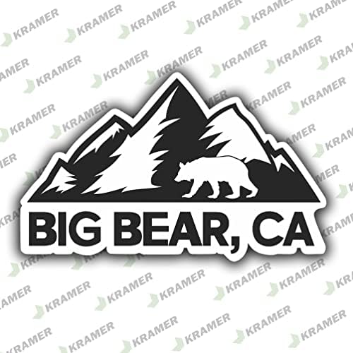 Kramer Big Bear Lake CA CALIANS CALIFOORY מדבקת ויניל מדבקות חלון משאית מכונית פגוש פגוש אופנוע 4 х 3