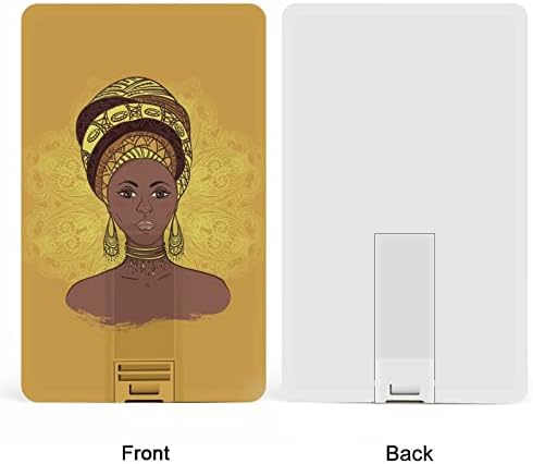 כרטיס אשראי של אישה אפריקאית יפהפה USB פלאש מזיכרון מותאם אישית מקל אחסון מפתח כונן 64 גרם