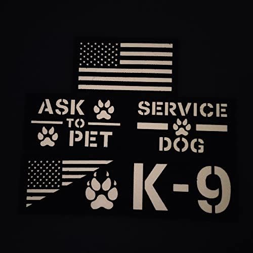 טלאים רפלקטיביים של McCmsy IR אינפרא אדום: K-9 שירות כלב טקסי מורל טקטי סמל, תג אפליקציה עם