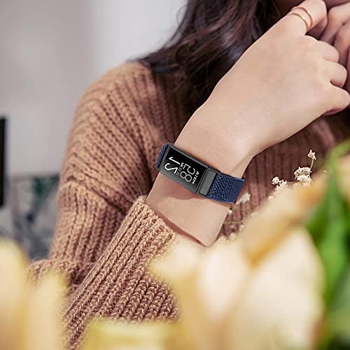 פס שעון ניילון אלסטי אלסטי תואם ל- Fitbit Charge 4 להקה/Fitbit מטען 3 להקה/SE להקה, רצועות ספורט