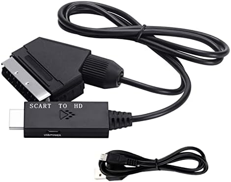 חדש עבור Scart ל- HDMI Converter מתאם כבל 2-in-1, התואם ל- Dreamcast SNES SEGA SATURN CONNES