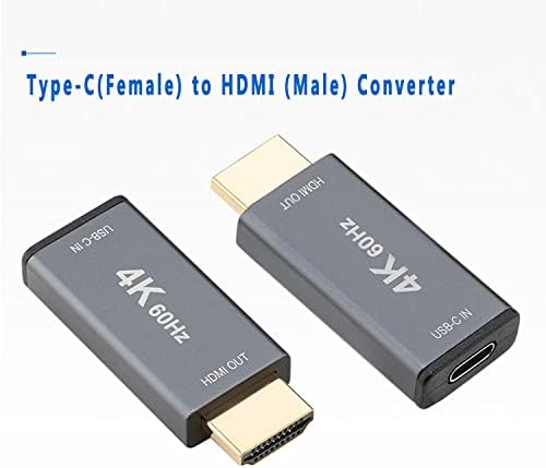 מתאם USB C ל- HDMI, 4K 60Hz USB סוג C לממיר HDMI עבור MacBook Pro, MacBook Air, iPad Pro, Pixelbook, XPS וכו