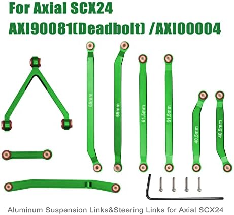 קישורי השעיה של Ziwije קישורי היגוי הגדר מרווח גבוה עבור SCX24 AXIAL DEADBOLT AXI90081 B-17 BETTY