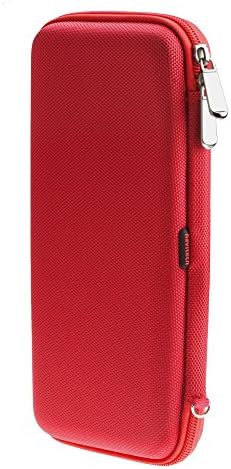 מחשבון גרפיקה של Navitech Red Case/Cover Case עם כיס אחסון תואם ל- Casio FX-9860G-LB-EH