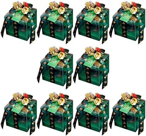 נוליטוי קופסאות ממתקים ברורות 20 סטים שקוף קופסא אחסון לחג המולד של חג המולד קופסת חג המולד קופסת