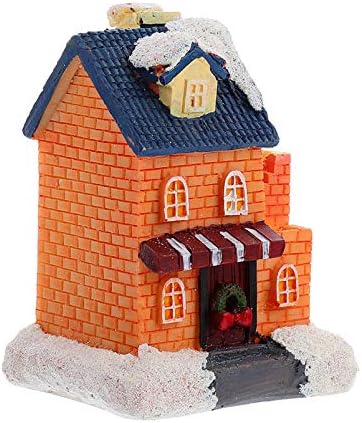 חג המולד מיני כפר בית מיניאטורי בית שלג מכוסה חג המולד כפר סנטה בית חג המולד מיני בית קישוט קישוט