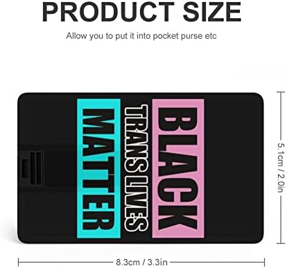 Black Trans Lives Matter Card Card Card USB Flash מכניע כונן אחסון מקש זיכרון נייד 32 גרם