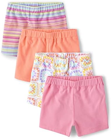 המקום לילדים פעוטות תינוקות בנות אופנה מושכת מכנסיים קצרים 4 חבילה